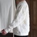 画像4: 「尾州」ダイヤ柄コットンキルト ミリタリースリーブ フィンガーホール付き クルーネック【MADE IN JAPAN】『日本製』 / Upscape Audience (4)