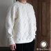 画像1: 「尾州」ダイヤ柄コットンキルト ミリタリースリーブ フィンガーホール付き クルーネック【MADE IN JAPAN】『日本製』 / Upscape Audience (1)