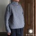画像1: 「尾州」ダイヤ柄コットンキルト ミリタリースリーブ フィンガーホール付き ボトルネック【MADE IN JAPAN】『日本製』 / Upscape Audience (1)