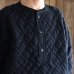 画像7: 「尾州」ダイヤ柄コットンキルト ミリタリースリーブ フィンガーホール付き 布帛ヘンリーネック【MADE IN JAPAN】『日本製』 / Upscape Audience (7)