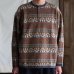 画像8: 「尾州」JAZZネップ マルチカラー ジャガード ヘンリーネック ニットソー 【MADE IN JAPAN】『日本製』/ Upscape Audience (8)