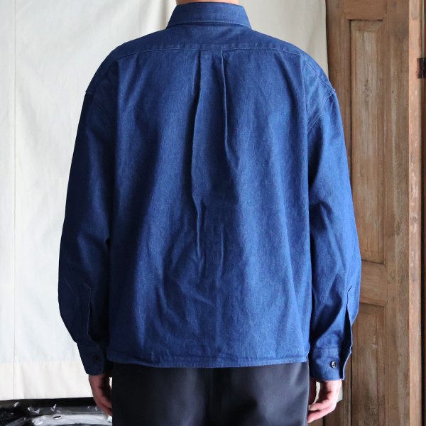画像5: 「備中備後」KAIHARA DENIM®︎（10オンス） ボクシー クロップド 長袖シャツ【MADE IN JAPAN】『日本製』/ Upscape Audience