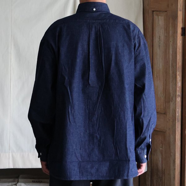 画像11: 「備中備後」 KAIHARA DENIM®(8オンス) カイハラデニム ボタンダウン ボクシーAライン 長袖シャツ【MADE IN JAPAN】『日本製』【送料無料】/ Upscape Audience