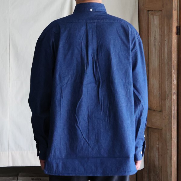 画像5: 「備中備後」 KAIHARA DENIM®(8オンス) カイハラデニム ボタンダウン ボクシーAライン 長袖シャツ【MADE IN JAPAN】『日本製』【送料無料】/ Upscape Audience