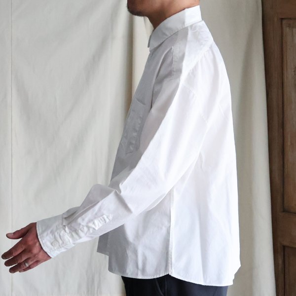 画像4: 「遠州」7オンス チノクロス ボクシー クロップド 長袖シャツ【MADE IN JAPAN】『日本製』/ Upscape Audience【ご予約商品・8月25日入荷予定】