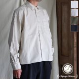 「遠州」7オンス チノクロス ボクシー クロップド 長袖シャツ【MADE IN JAPAN】『日本製』/ Upscape Audience
