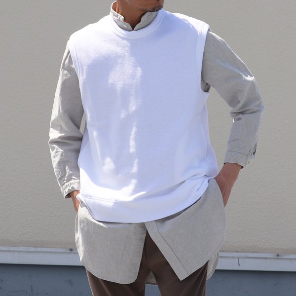 画像4: コットン サマーニット スリットポケット付 ニットベスト【MADE IN JAPAN】『日本製』 / Upscape Audience