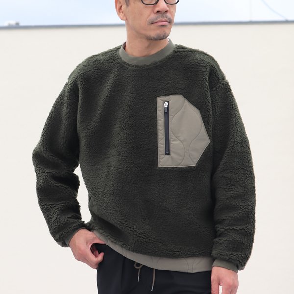 画像12: 【Lanificio Becagli(ベッカリー)】トスカーナボア クルーネックプルオーバージャケット【MADE IN JAPAN】『日本製』【送料無料】/ Upscape Audience