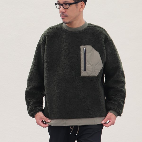 画像5: 【Lanificio Becagli(ベッカリー)】トスカーナボア クルーネックプルオーバージャケット【MADE IN JAPAN】『日本製』【送料無料】/ Upscape Audience