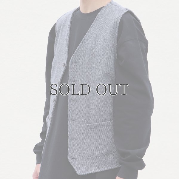 画像3: 【ボンバーヒート】爆暖Tweed裏起毛 Vネック6釦ベスト【MADE IN JAPAN】『日本製』 / Upscape Audience
