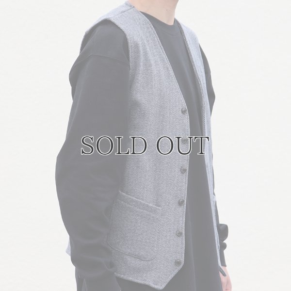 画像6: 【ボンバーヒート】爆暖Tweed裏起毛 Vネック6釦ベスト【MADE IN JAPAN】『日本製』 / Upscape Audience