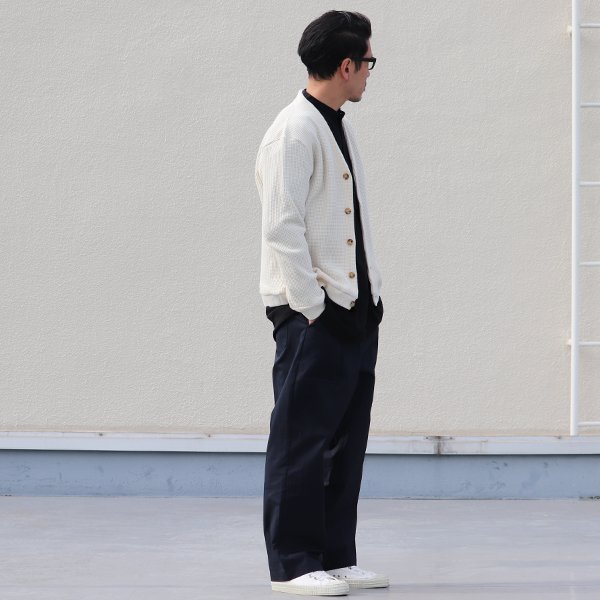 画像8: ビッグワッフル モックVネック カーディガン【MADE IN JAPAN】『日本製』 / Upscape Audience