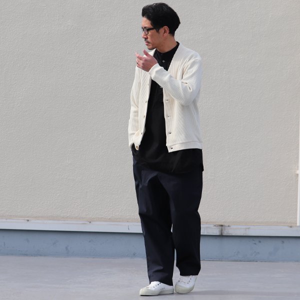 画像10: ビッグワッフル モックVネック カーディガン【MADE IN JAPAN】『日本製』 / Upscape Audience