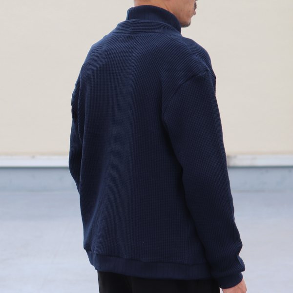 画像4: ビッグワッフル モックVネック カーディガン【MADE IN JAPAN】『日本製』 / Upscape Audience