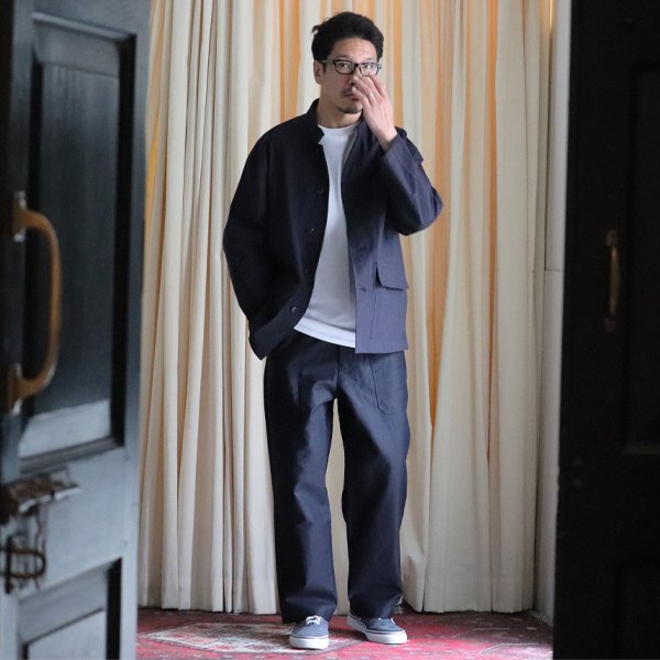 画像17: 馬布ヴィンテージフィニッシュ(ホースクロス)ホスピタルジャケット【MADE IN JAPAN】『日本製』/ Upscape Audience