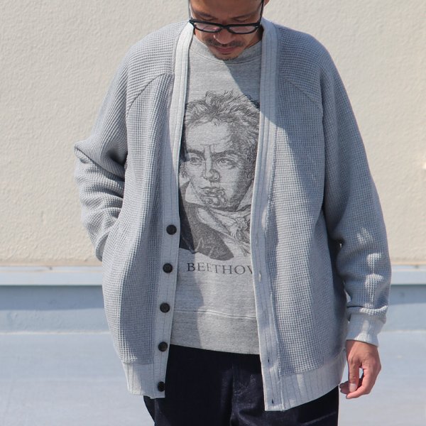 画像10: ビッグワッフル 3XL ラグラン ニットカーディガン【MADE IN JAPAN】『日本製』 / Upscape Audience