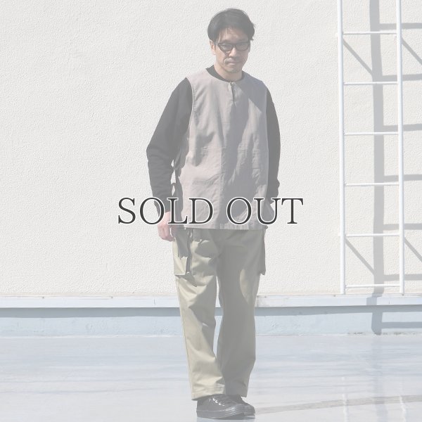 画像8: 綿麻ビンテージソフトキャンバス キーネック メディカルベスト『MADE IN JAPAN』『日本製』Upscape Audience