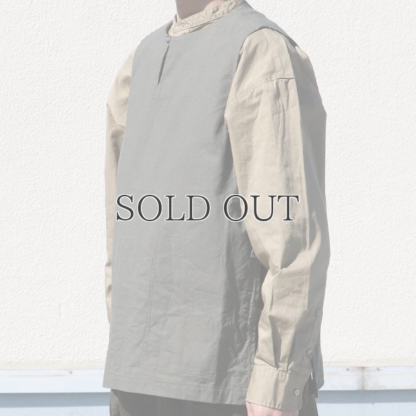 画像9: 綿麻ビンテージソフトキャンバス キーネック メディカルベスト『MADE IN JAPAN』『日本製』Upscape Audience