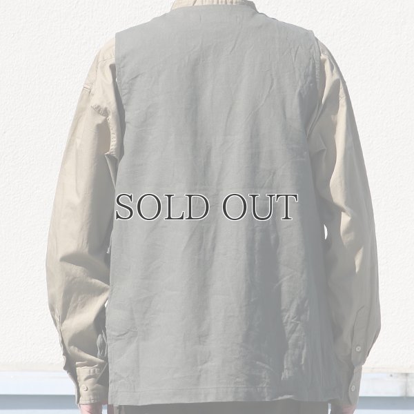 画像11: 綿麻ビンテージソフトキャンバス キーネック メディカルベスト『MADE IN JAPAN』『日本製』Upscape Audience