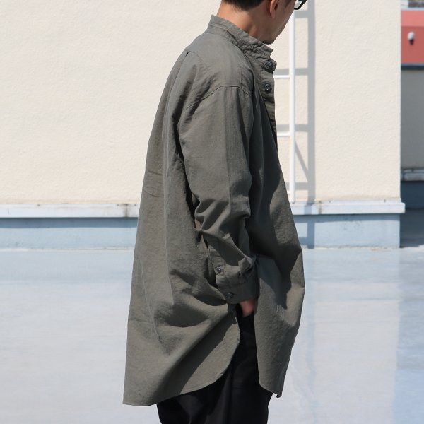 画像3: 綿麻ビンテージソフトキャンバス Aライン ローマシャツコート【MADE IN JAPAN】『日本製』【送料無料】/ Upscape Audience