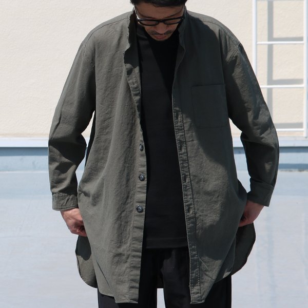 画像4: 綿麻ビンテージソフトキャンバス Aライン ローマシャツコート【MADE IN JAPAN】『日本製』【送料無料】/ Upscape Audience