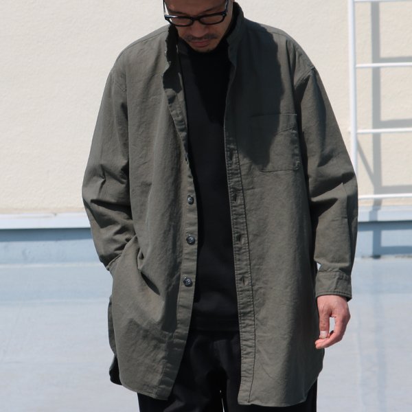 画像5: 綿麻ビンテージソフトキャンバス Aライン ローマシャツコート【MADE IN JAPAN】『日本製』【送料無料】/ Upscape Audience