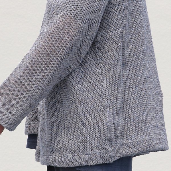 画像20: リネンMIX 引き揃え天竺 Vネックカーディガン【MADE IN JAPAN】『日本製』 / Upscape Audience