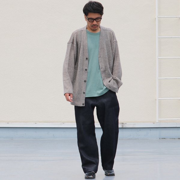 画像12: リネンMIX 引き揃え天竺 Vネックカーディガン【MADE IN JAPAN】『日本製』 / Upscape Audience