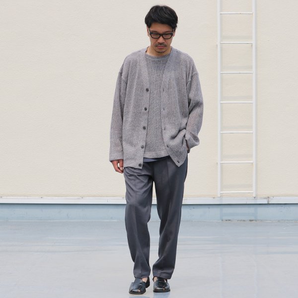 画像6: リネンMIX 引き揃え天竺 Vネックカーディガン【MADE IN JAPAN】『日本製』 / Upscape Audience