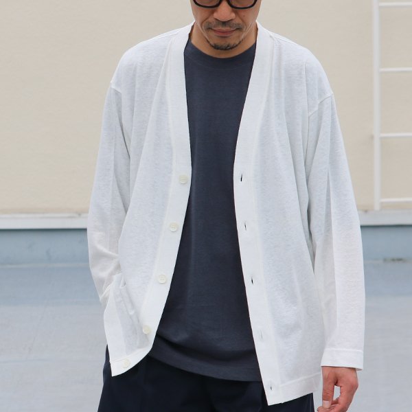 画像6: PREMIERE LINEN(プレミアリネン)コットン天竺 Vネックカーディガン【MADE IN JAPAN】『日本製』 / Upscape Audience