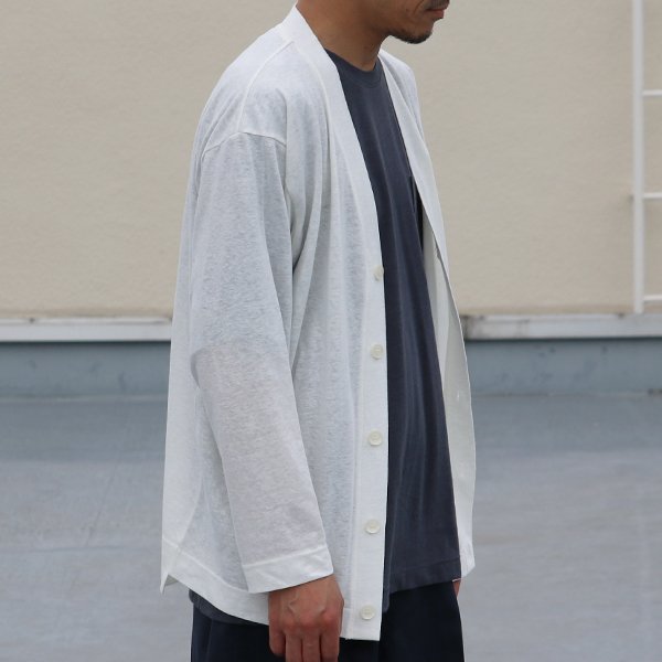 画像8: PREMIERE LINEN(プレミアリネン)コットン天竺 Vネックカーディガン【MADE IN JAPAN】『日本製』 / Upscape Audience