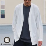 PREMIERE LINEN(プレミアリネン)コットン天竺 Vネックカーディガン【MADE IN JAPAN】『日本製』 / Upscape Audience