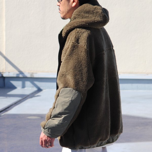 画像12: 【Lanificio Becagli（ベッカリー）】トスカーナボア フードブルゾン【MADE IN JAPAN】『日本製』【送料無料】/ Upscape Audience