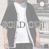 粗挽き天竺 ツートン ハーフスリーブ ベースボールカーディガン【MADE IN JAPAN】『日本製』/ Upscape Audience