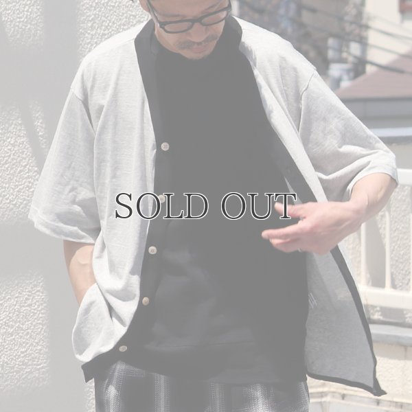 画像4: 粗挽き天竺 ツートン ハーフスリーブ ベースボールカーディガン【MADE IN JAPAN】『日本製』/ Upscape Audience