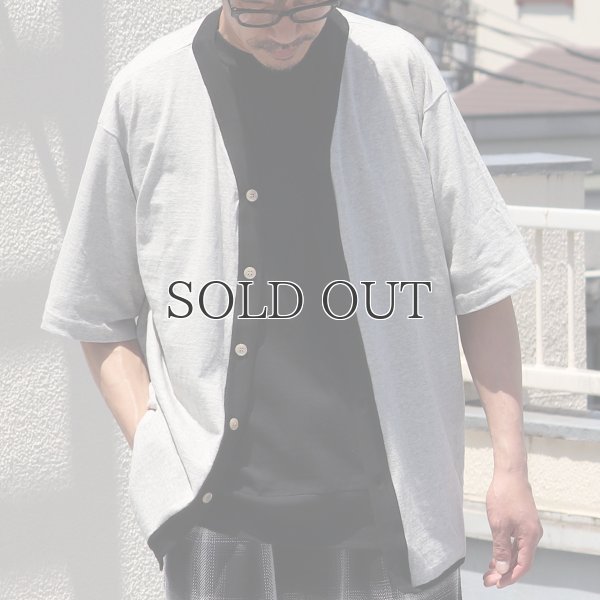 画像5: 粗挽き天竺 ツートン ハーフスリーブ ベースボールカーディガン【MADE IN JAPAN】『日本製』/ Upscape Audience