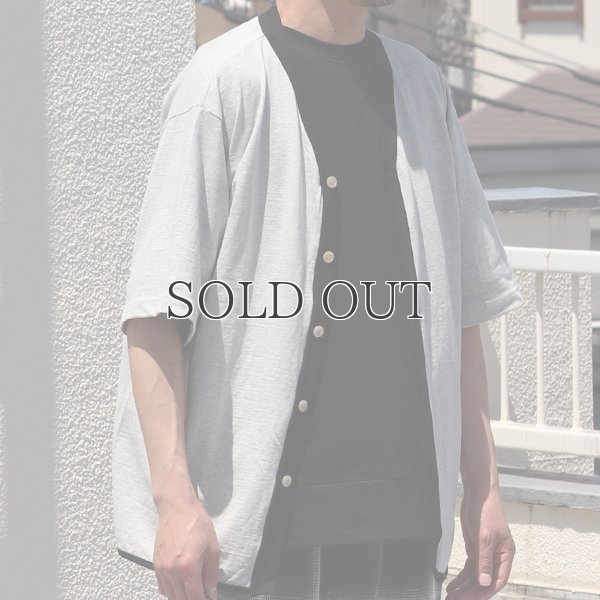 画像6: 粗挽き天竺 ツートン ハーフスリーブ ベースボールカーディガン【MADE IN JAPAN】『日本製』/ Upscape Audience