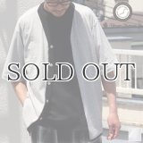 粗挽き天竺 ツートン ハーフスリーブ ベースボールカーディガン【MADE IN JAPAN】『日本製』/ Upscape Audience