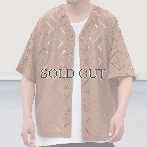 画像4: MILPA® （ミルパ）テック スカラレース ハーフスリーブ ベースボール カーディガン【MADE IN JAPAN】『日本製』/ Upscape Audience