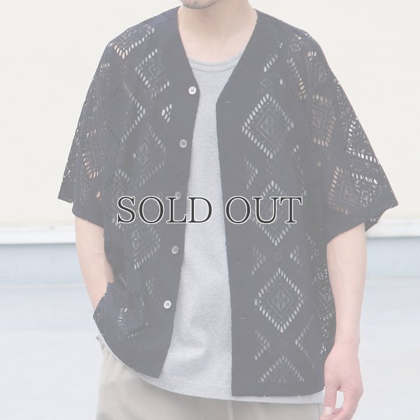 画像3: MILPA® (ミルパ)テック スカラレース ハーフスリーブ ベースボール カーディガン【MADE IN JAPAN】『日本製』/ Upscape Audience