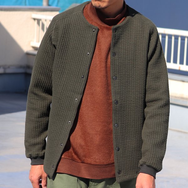 画像24: 「尾州」コットンキルト ノーカラー スナップジャケット【MADE IN JAPAN】『日本製』【送料無料】 / Upscape Audience