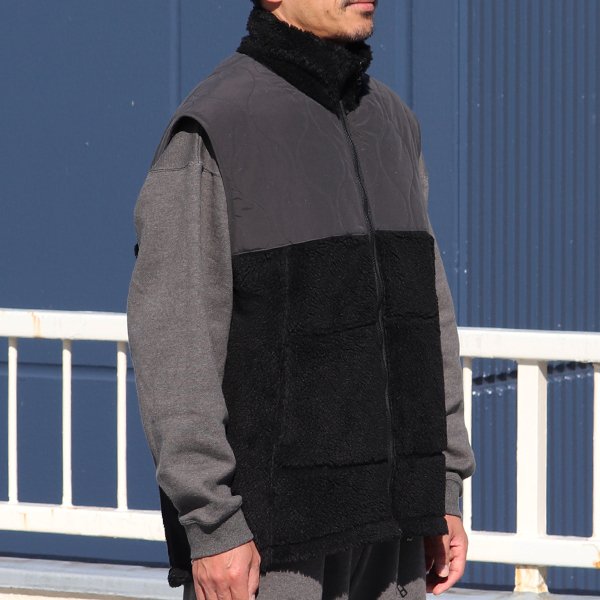 画像16: 【Lanificio Becagli（ベッカリー）】トスカーナボア キルティングミックス スタンドベスト【MADE IN JAPAN】『日本製』【送料無料】/ Upscape Audience