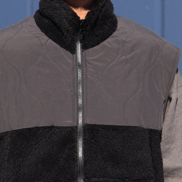 画像17: 【Lanificio Becagli（ベッカリー）】トスカーナボア キルティングミックス スタンドベスト【MADE IN JAPAN】『日本製』【送料無料】/ Upscape Audience