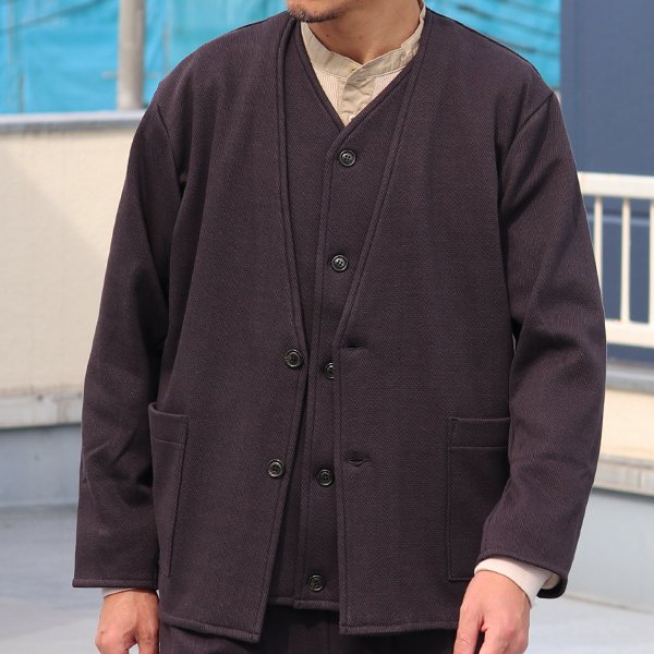 画像3: ボンバーヒート ツィード ノーカラージャケット【送料無料】『日本製』【MADE IN JAPAN】 / Upscape Audience