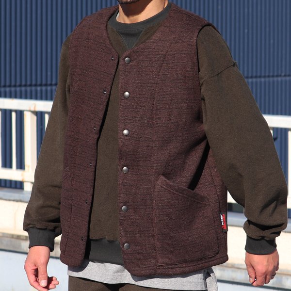 画像4: POLARTEC（ポーラテック）Thermal Pro セーターライク スナップベスト【MADE IN JAPAN】『日本製』【送料無料】/ Upscape Audience