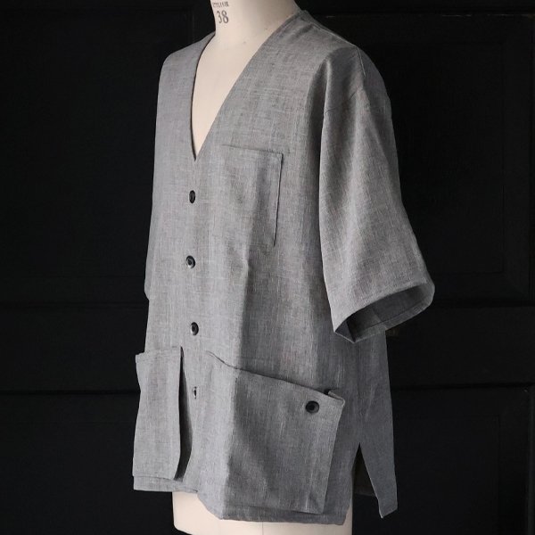 画像15: Naturemier™️(ナチュレミア)TECH リネンライク メランジクロス ハーフスリーブ ハンティングジャケット『MADE IN JAPAN』『日本製』【送料無料】Upscape Audience