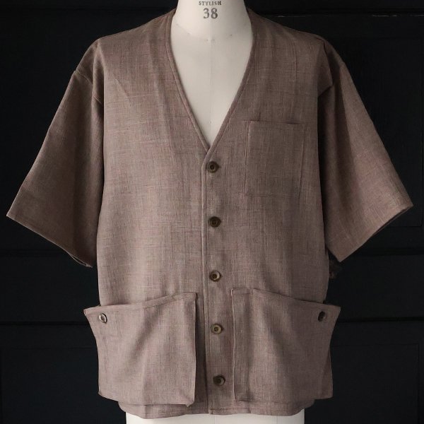 画像6: Naturemier™️(ナチュレミア)TECH リネンライク メランジクロス ハーフスリーブ ハンティングジャケット『MADE IN JAPAN』『日本製』【送料無料】Upscape Audience