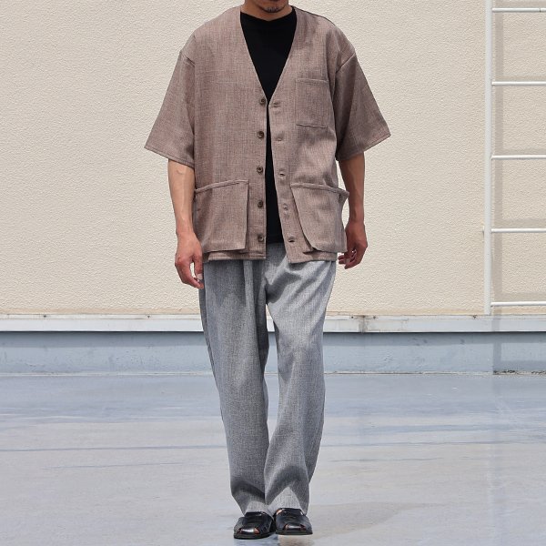 画像5: Naturemier™️(ナチュレミア)TECH リネンライク メランジクロス ハーフスリーブ ハンティングジャケット『MADE IN JAPAN』『日本製』【送料無料】Upscape Audience