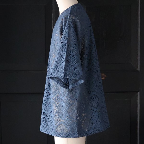 画像14: 「北陸」杢調ジャガードレース ハーフスリーブ ベース ボールカーディガン【MADE IN JAPAN】『日本製』/ Upscape Audience