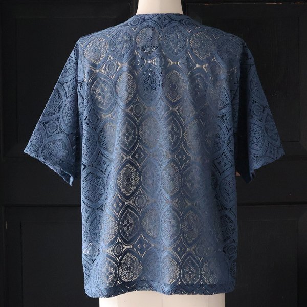 画像15: 「北陸」杢調ジャガードレース ハーフスリーブ ベース ボールカーディガン【MADE IN JAPAN】『日本製』/ Upscape Audience